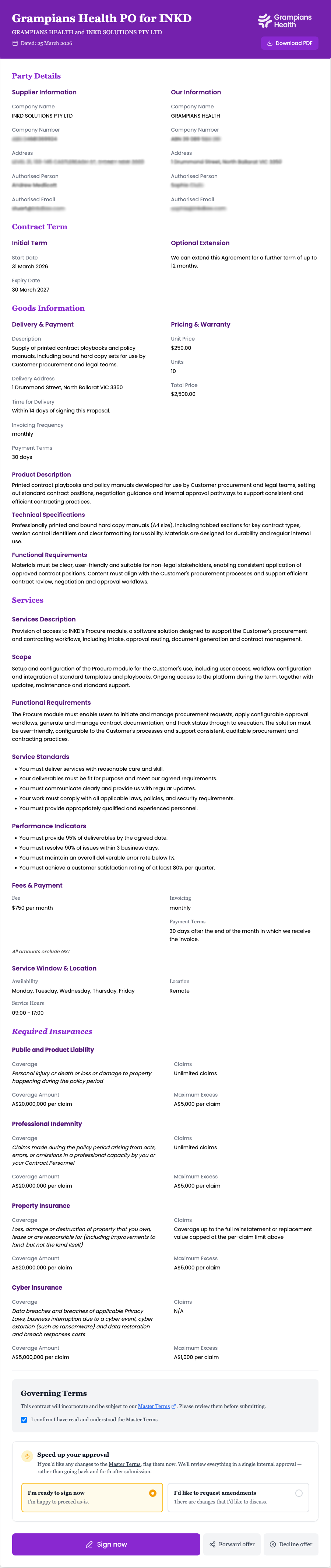 INKD AI-powered procurement negotiation workflow