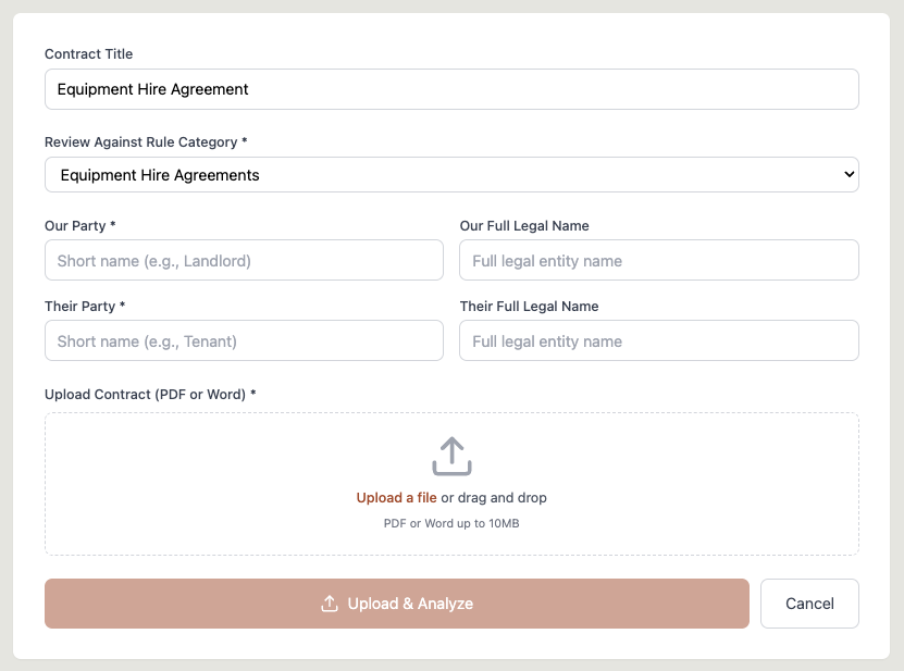 INKD Review - upload your contracts for analysis